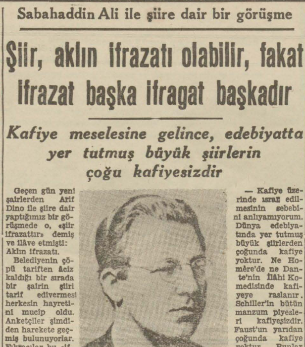 “Şiir İfrazattır” 84 yıl önceki bir tartışma – 2. Kısım